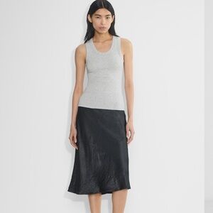 BABATON Satin Midi Skirt